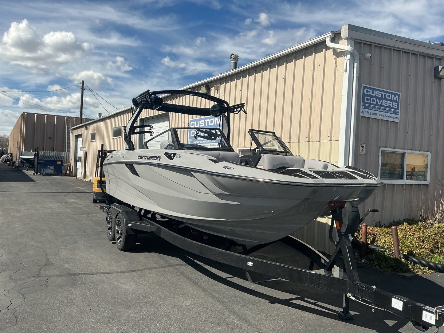 Centurion Fe23 with Battle Tower and FCT bimini TD Ratchet Cover - BoardCo