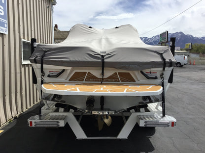 Centurion Fe25 with a DropZone Tower, FCTv3 bimini and Skylon SpringLock board racks - BoardCo
