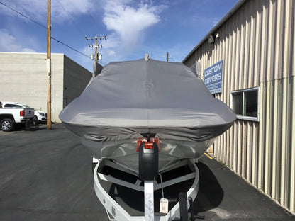 Centurion Fe25 with a DropZone Tower, FCTv3 bimini and Skylon SpringLock board racks - BoardCo