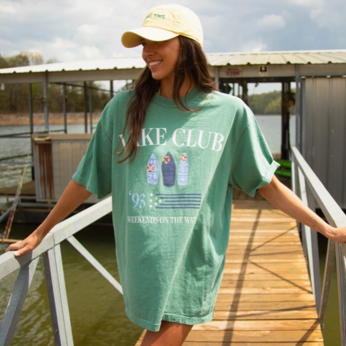 Charlie Southern Lake Club Tee in Green - BoardCo