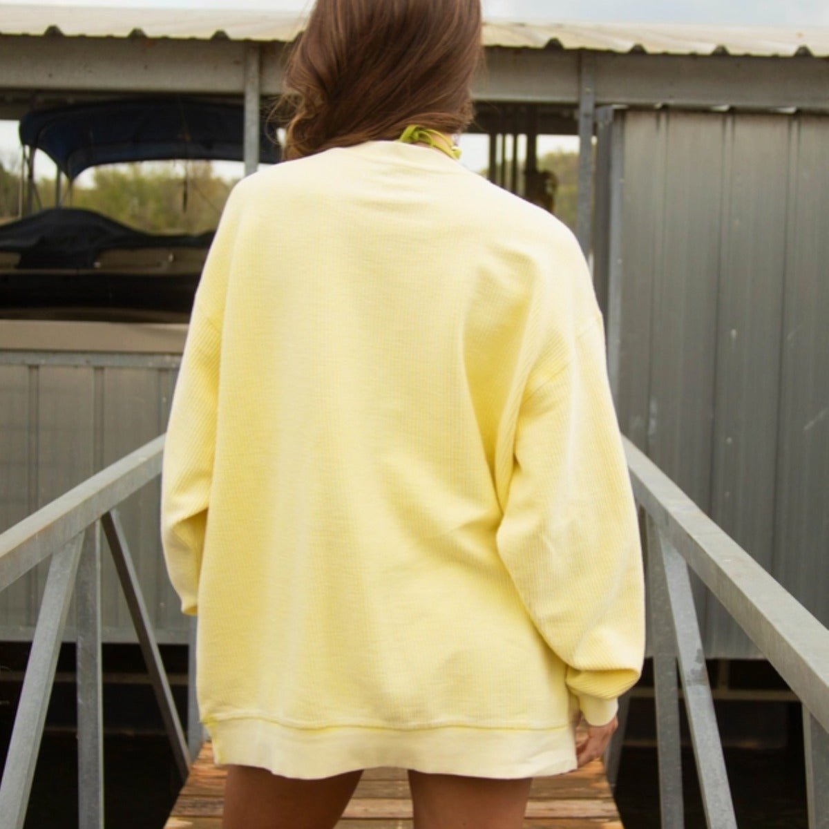 Charlie Southern Lake Day Cord Sweater in Yellow - BoardCo