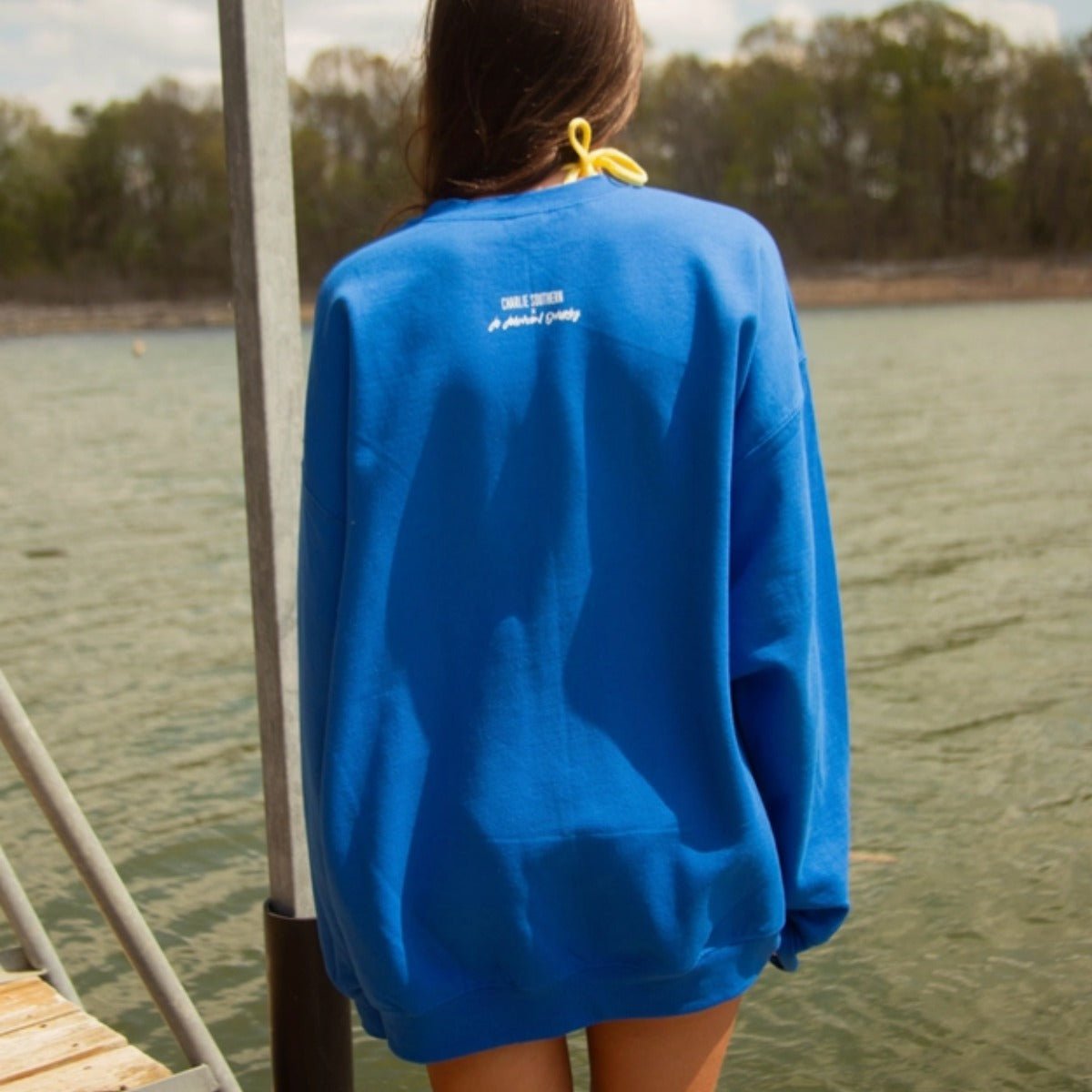 Charlie Southern Take Me To The Lake Sweatshirt in Blue - BoardCo