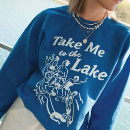 Charlie Southern Take Me To The Lake Sweatshirt in Blue - BoardCo