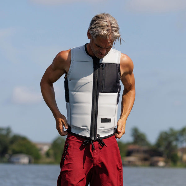 Follow Affix Men's Comp Wake Vest in Silver – BoardCo