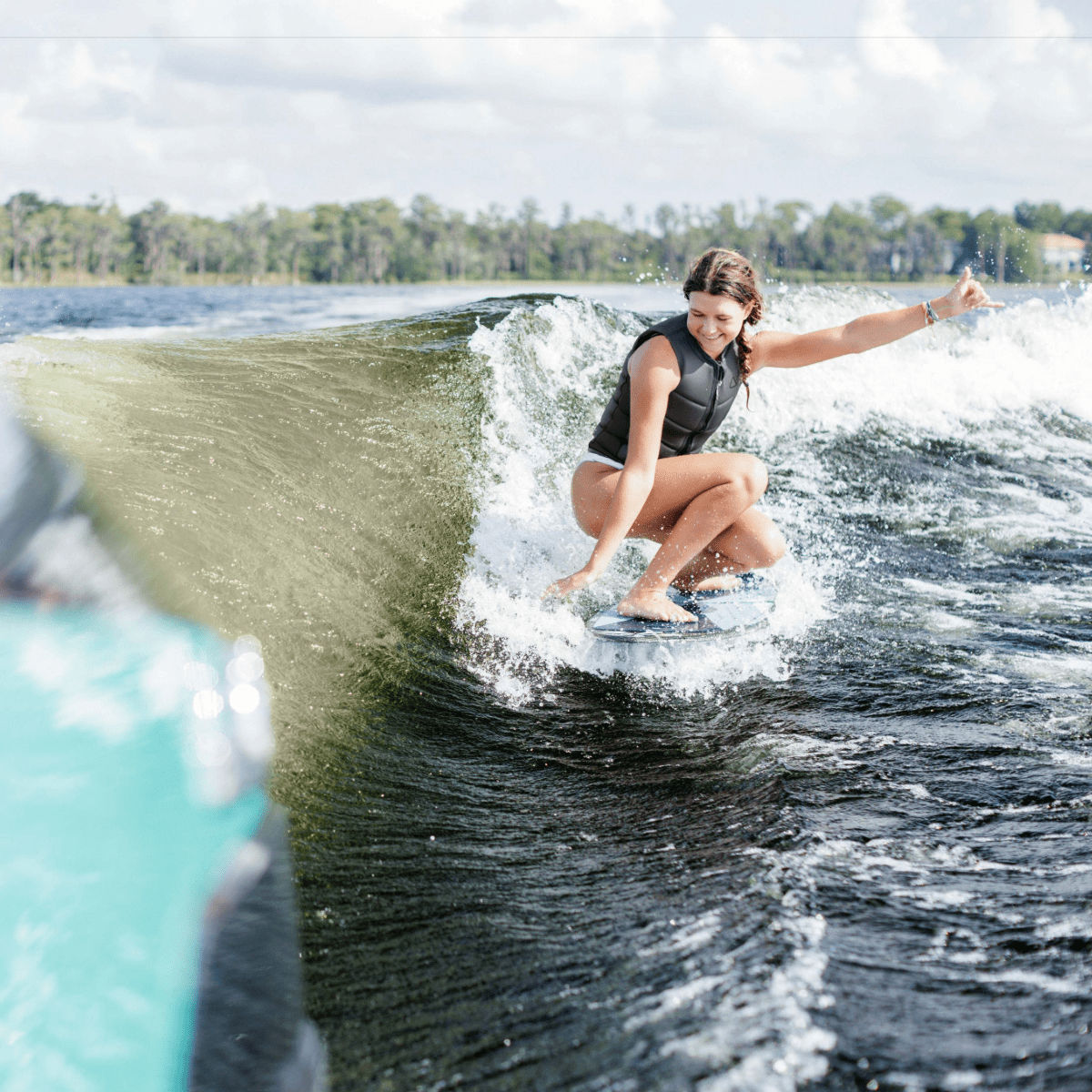 Follow Corp Ladies Comp Wake Vest in Black - BoardCo
