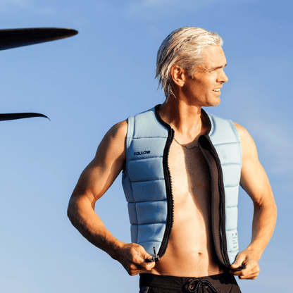 Follow P1 Traction Men's Comp Wake Vest in Ocean - BoardCo