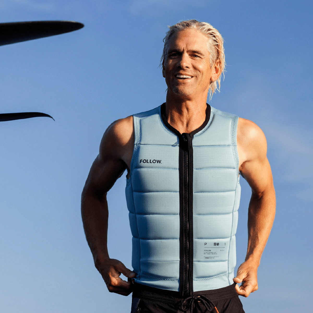 Follow P1 Traction Men's Comp Wake Vest in Ocean - BoardCo