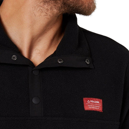 Follow Polar Crew Fleece in Black - BoardCo