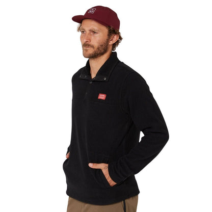 Follow Polar Crew Fleece in Black - BoardCo