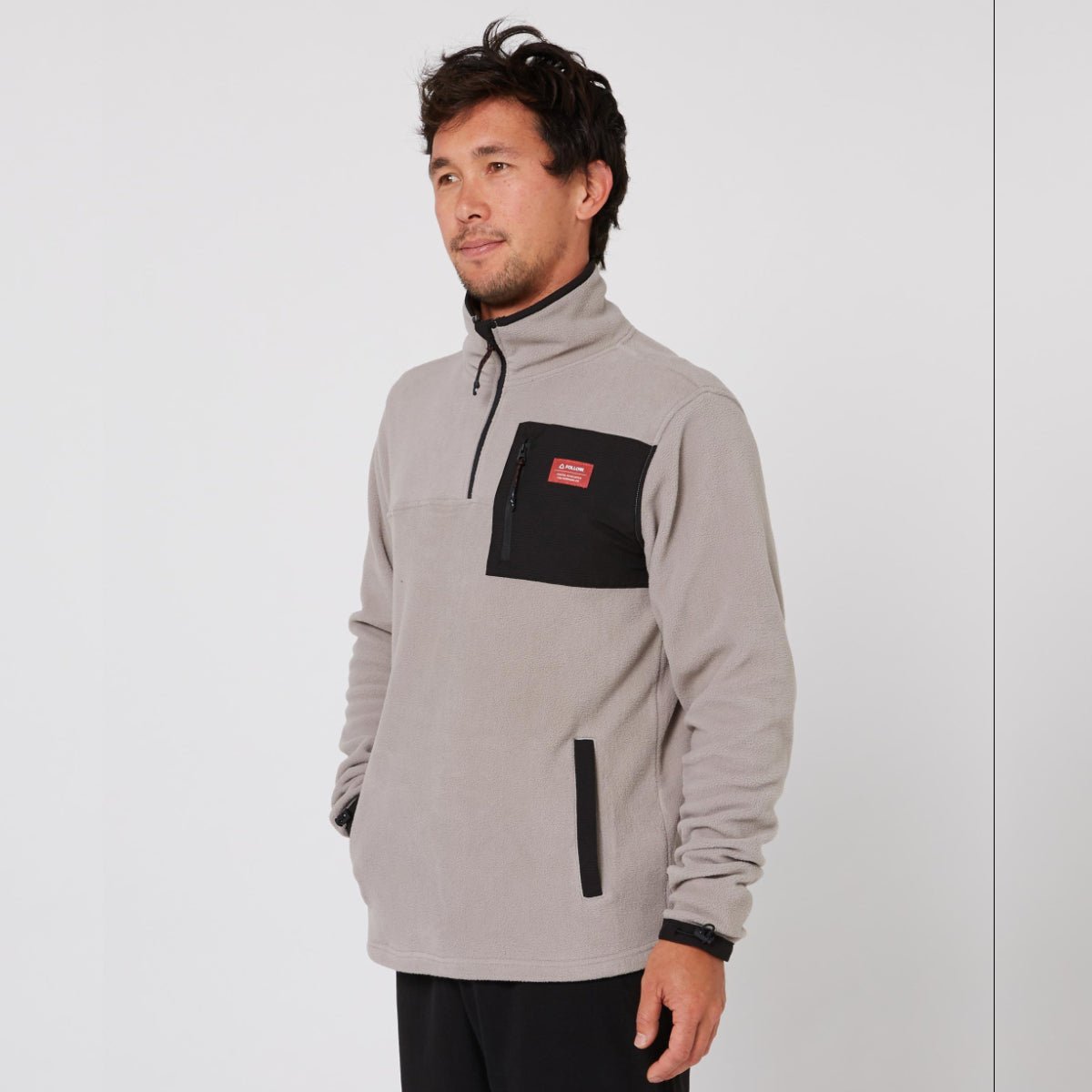 Follow Polar Crew Fleece in Stone - BoardCo