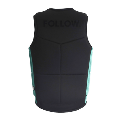 Follow Section Comp Wake Vest in Black/Teal - BoardCo