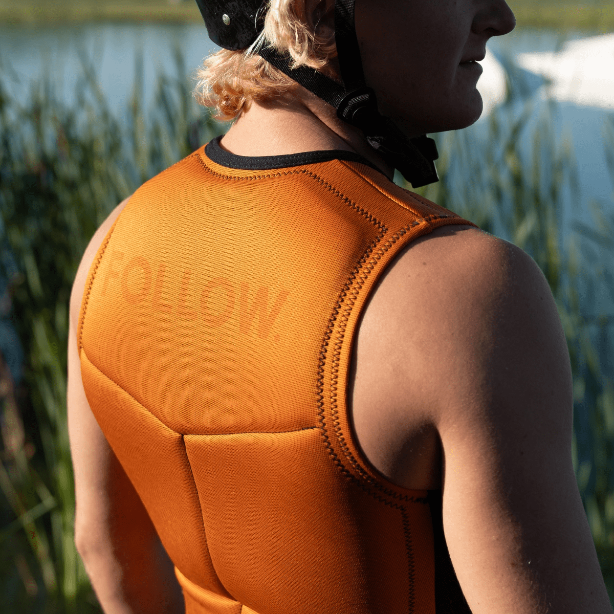 Follow Section Comp Wake Vest in Orange/Black - BoardCo