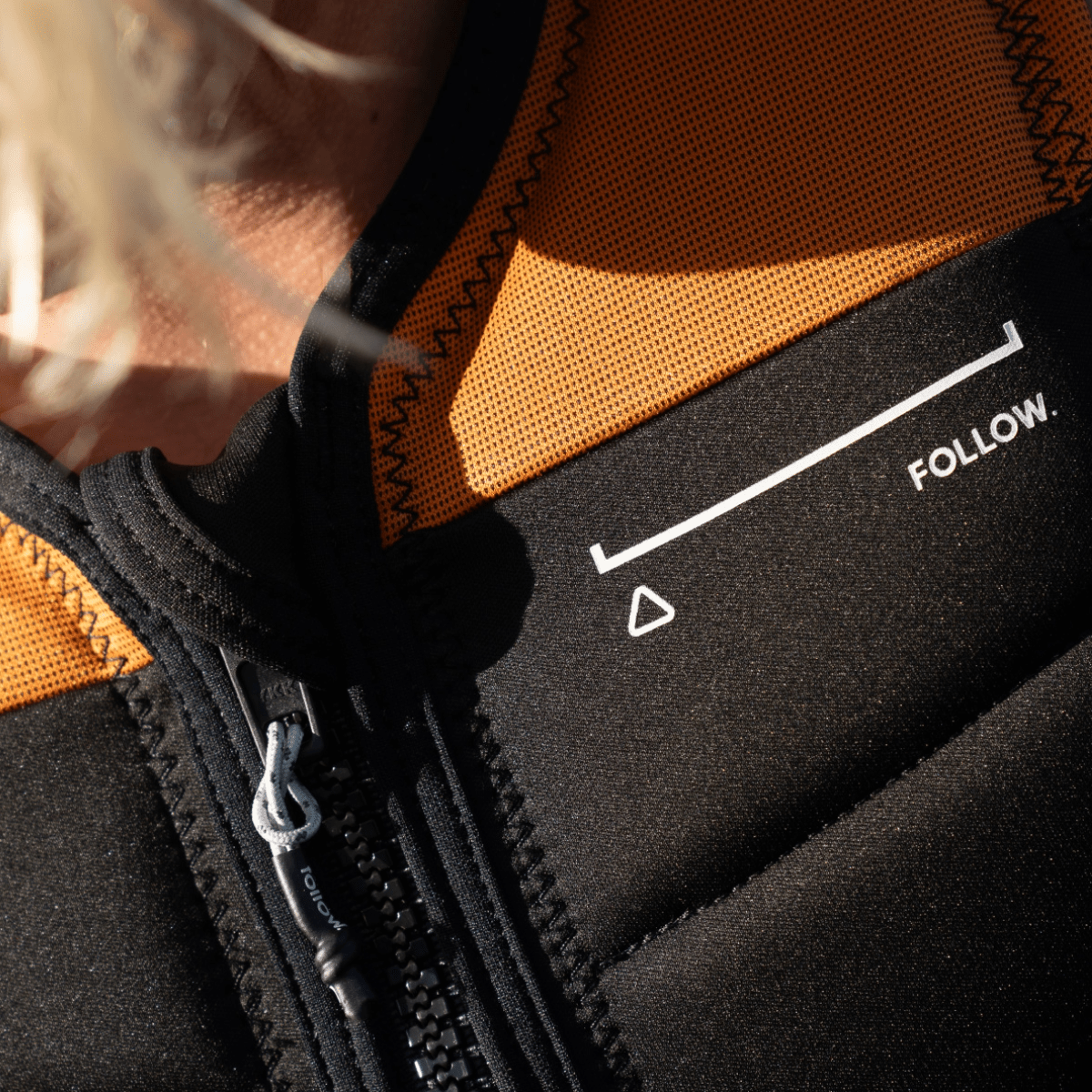 Follow Section Comp Wake Vest in Orange/Black - BoardCo