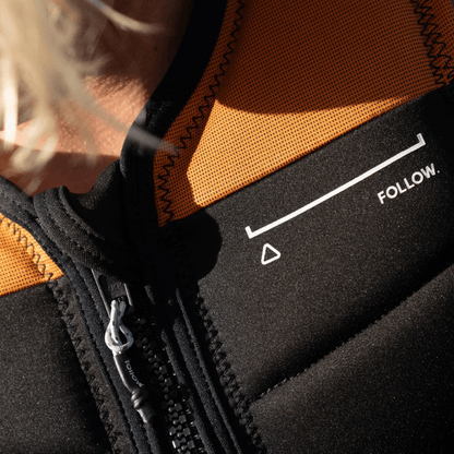 Follow Section Comp Wake Vest in Orange/Black - BoardCo
