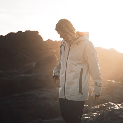 Follow Spray Zip Through Jacket in Bone - BoardCo