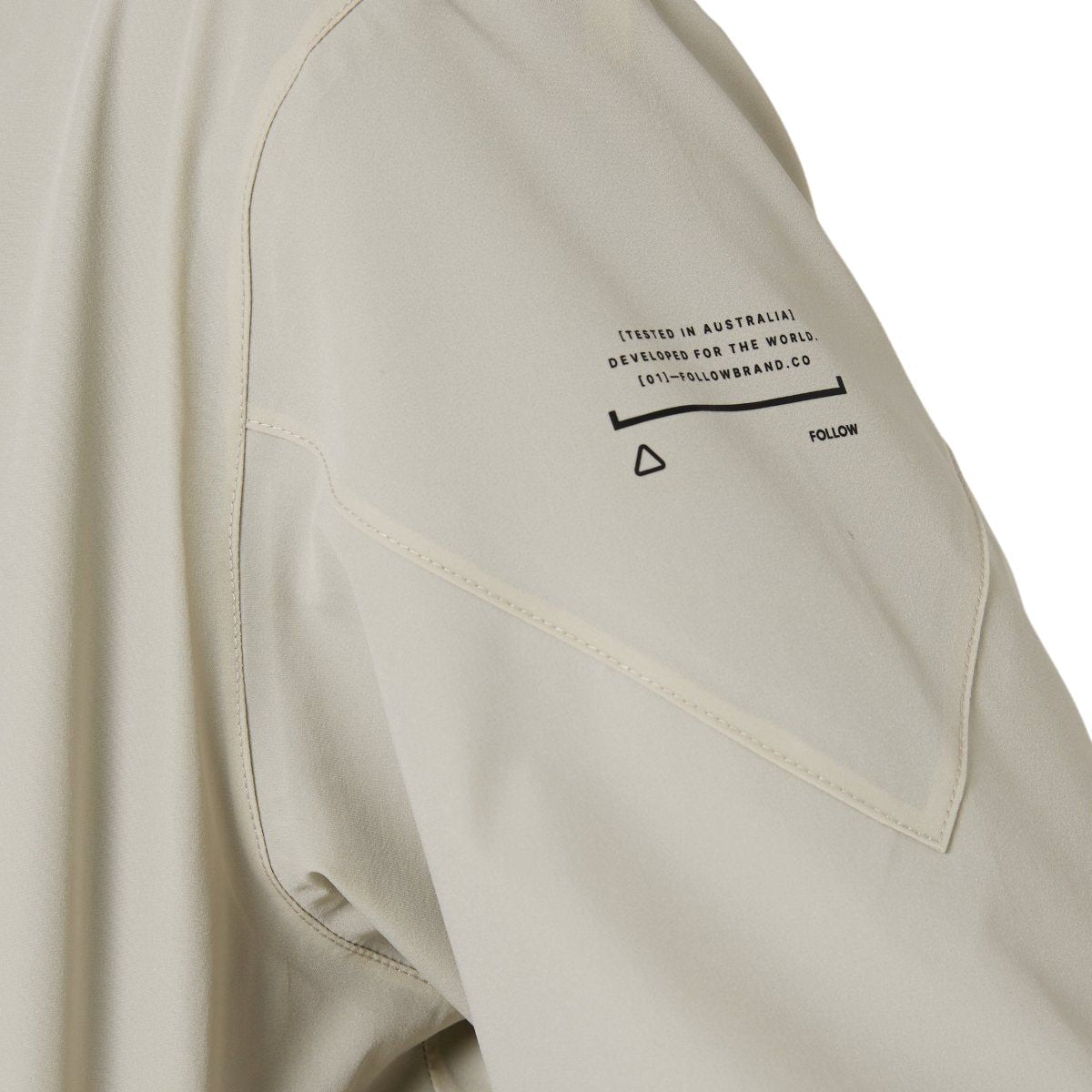 Follow Spray Zip Through Jacket in Bone - BoardCo