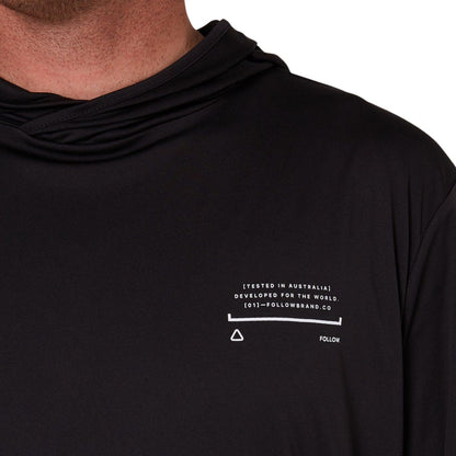 Follow Sun Hood Long Sleeve in Black - BoardCo