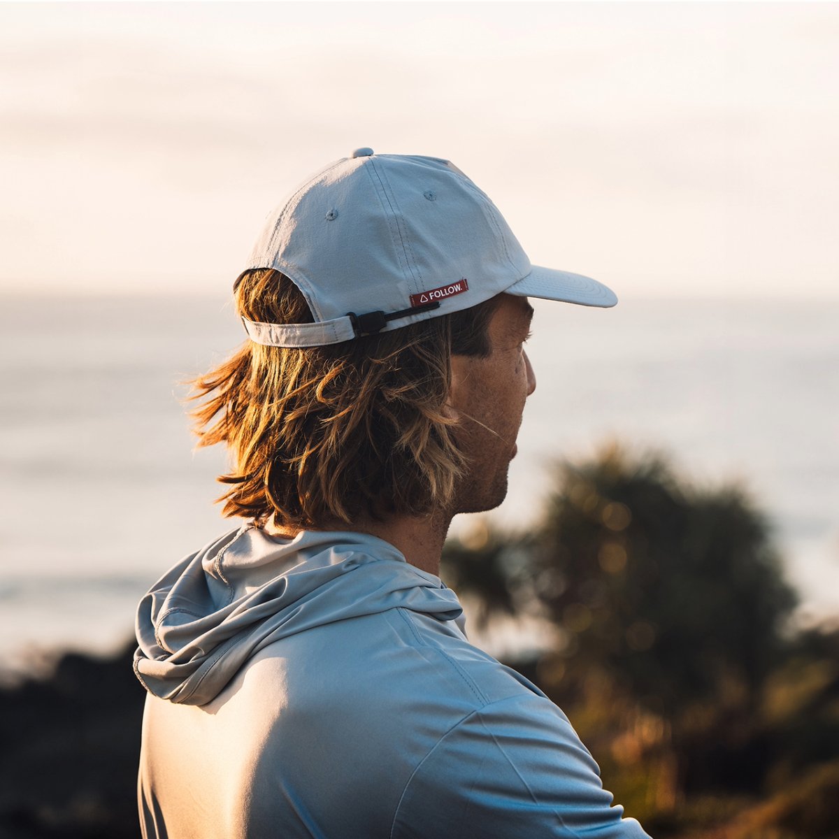 Follow Sun Hood Long Sleeve in Light Grey - BoardCo