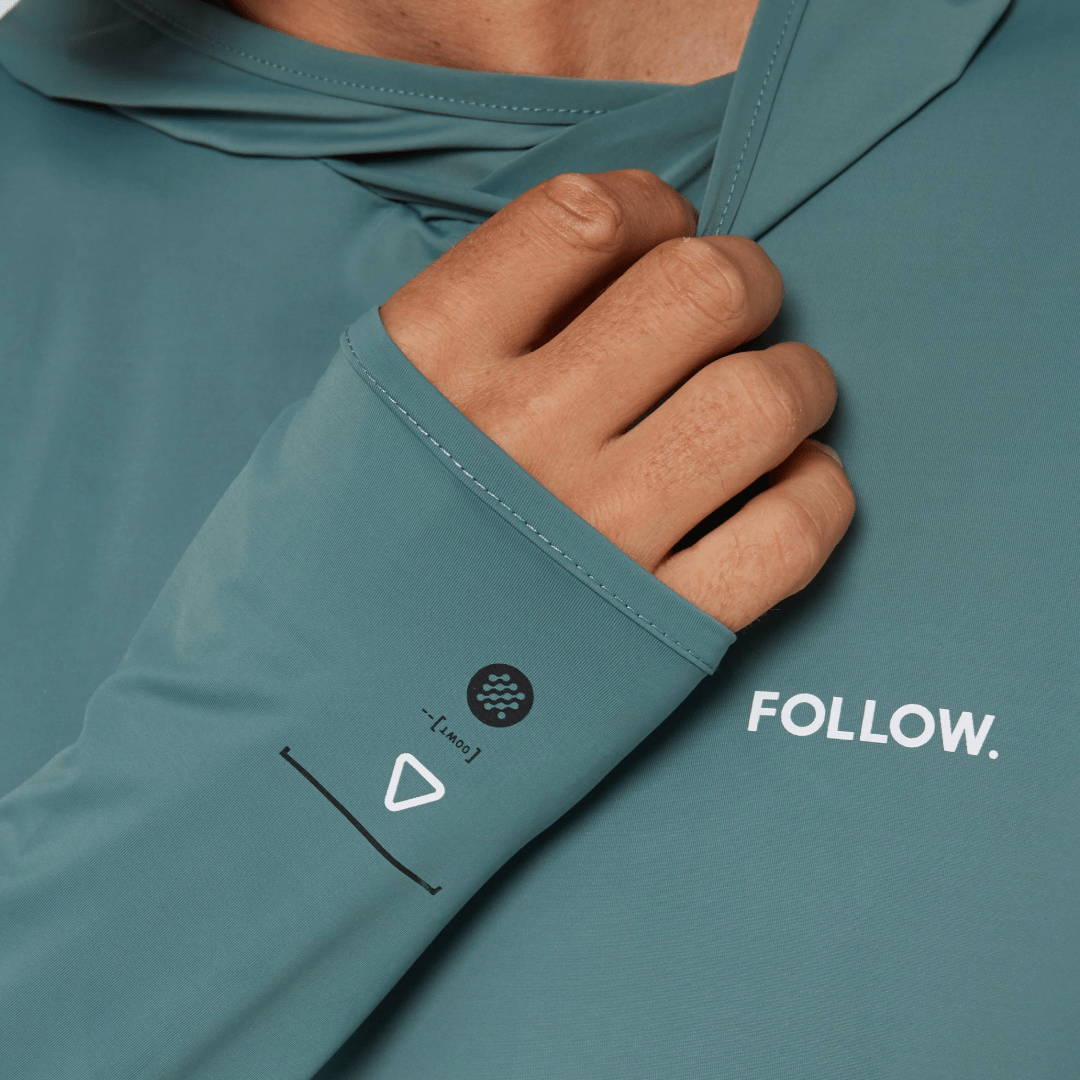 Follow Water Hood Long Sleeve in Olive - BoardCo