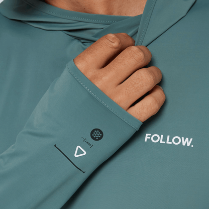 Follow Water Hood Long Sleeve in Olive - BoardCo