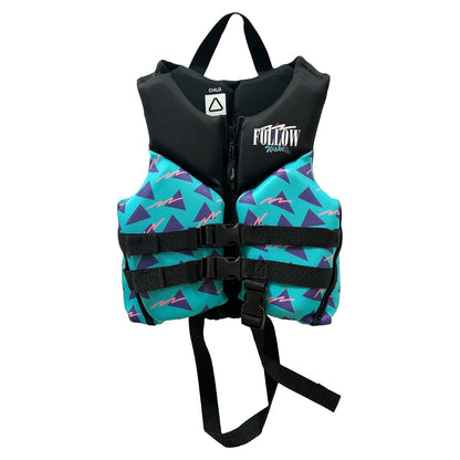 Follow Grommy Youth CGA Life Jacket in Black/Teal