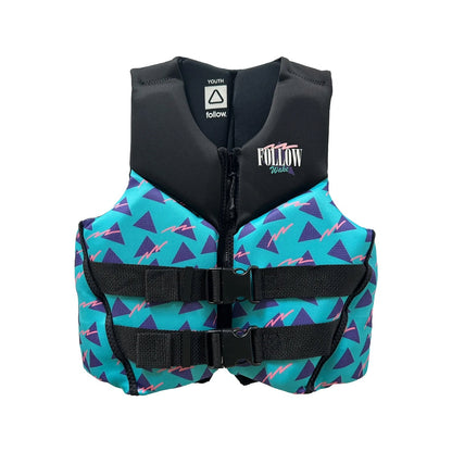Follow Grommy Youth CGA Life Jacket in Black/Teal