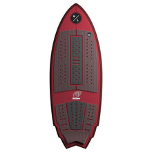 Hyperlite Accelerator Wakesurf Board 2027, burgundy top with gray perforated traction pads