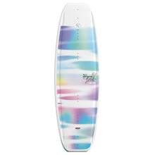 Hyperlite Divine Jr Wakeboard 2027, white top with pastel blue, pink and yellow stripes