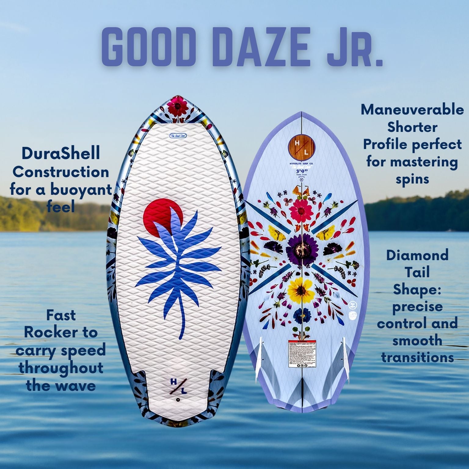 Hyperlite Good Daze Jr. Wakesurf Board 2025 - BoardCo