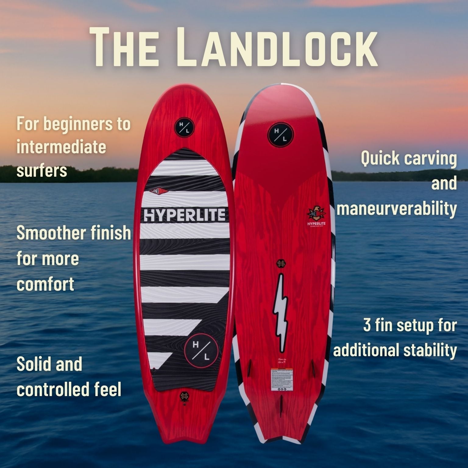 Hyperlite Landlock Wakesurf Board 2025 - BoardCo