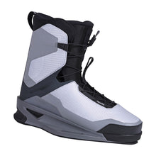 Hyperlite ZERO 02 Wakeboard Bindings 2027, white and gray boot with black cuff in a three-quarter view