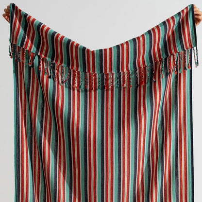 Kikoya Mid Weight Rustic Vintage Turkish Towel in Red/Blue - BoardCo