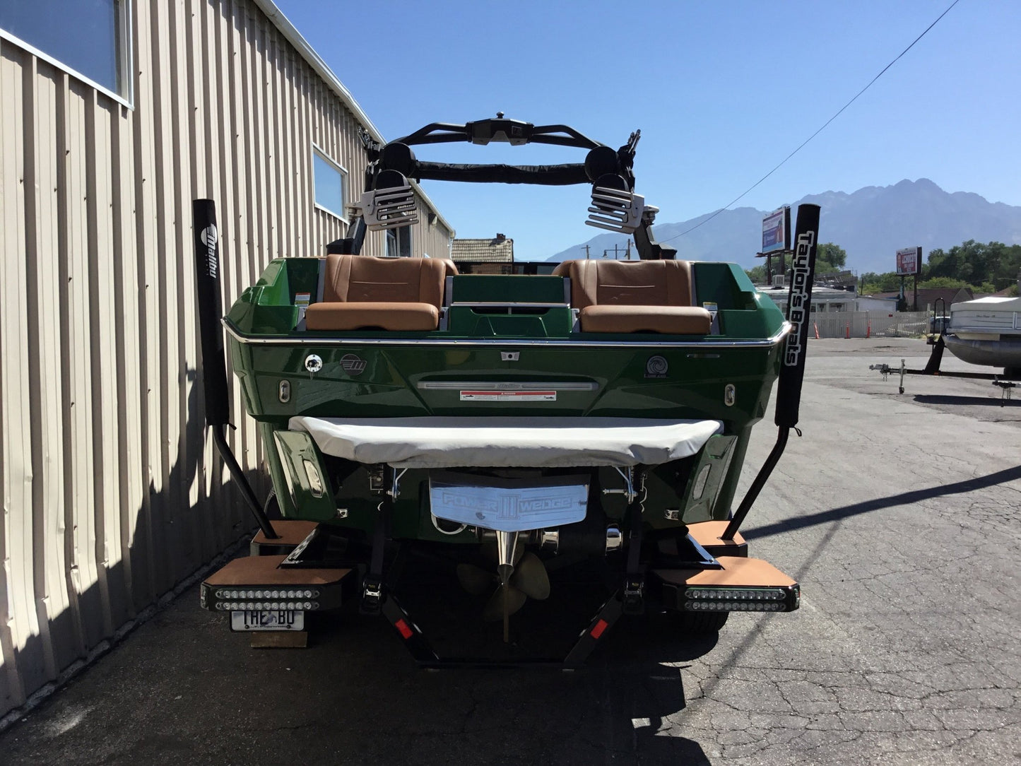 Malibu 25 LSV with GX Tower and Factory Bimini Double Up Storage Cover - BoardCo