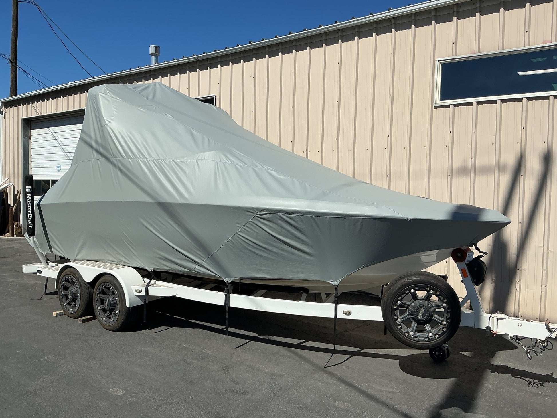MasterCraft X15 with ZeroFlex X tower Double Up Storage Cover - BoardCo
