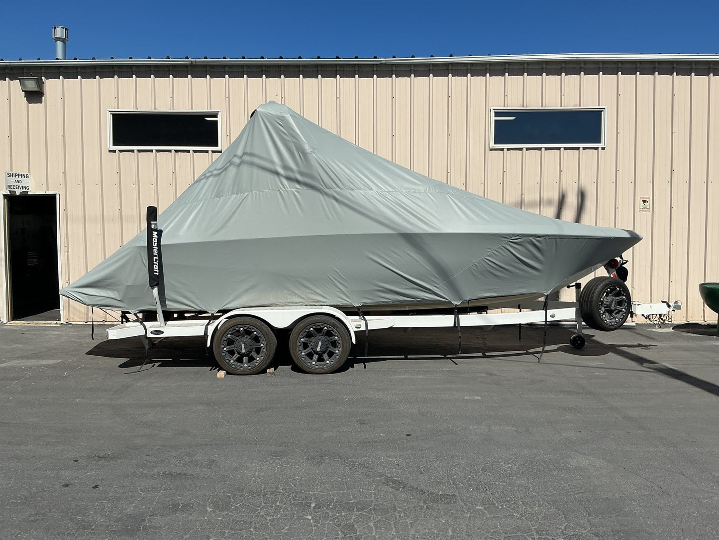 MasterCraft X15 with ZeroFlex X tower Double Up Storage Cover - BoardCo