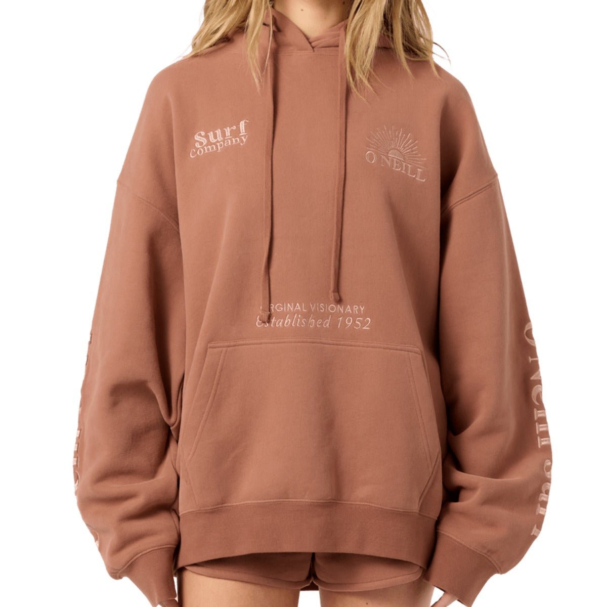 O'Neill Chore Break Oversized Hoodie in Carob Brown - BoardCo