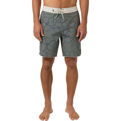 O'Neill Hyperfreak Mysto Scallop 19" Boardshorts in Mulled Basil - BoardCo