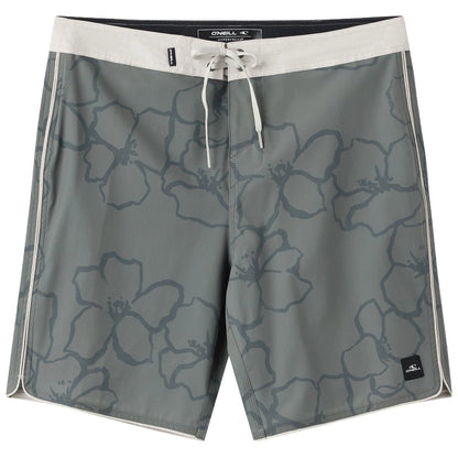 O'Neill Hyperfreak Mysto Scallop 19" Boardshorts in Mulled Basil - BoardCo