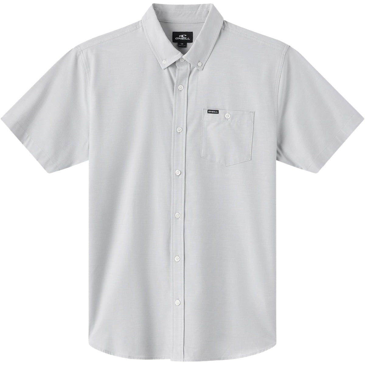 O'Neill Light Check Standard Short Sleeve Woven Shirt in High Rise - BoardCo