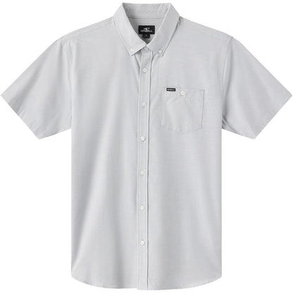 O'Neill Light Check Standard Short Sleeve Woven Shirt in High Rise - BoardCo