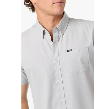 O'Neill Light Check Standard Short Sleeve Woven Shirt in High Rise - BoardCo