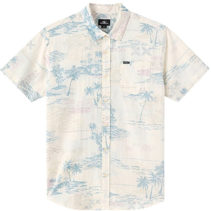 O'Neill Oasis Standard Short Sleeve Woven Shirt in Cream - BoardCo
