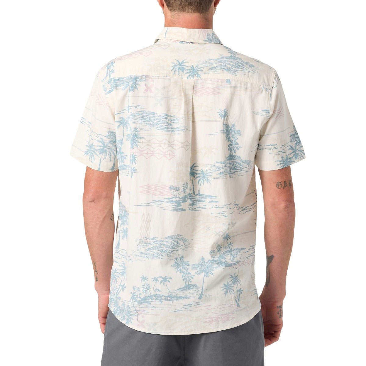 O'Neill Oasis Standard Short Sleeve Woven Shirt in Cream - BoardCo