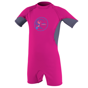 O'Neill Ozone Toddler S/S Spring Wetsuit in Berry/Dusk/White
