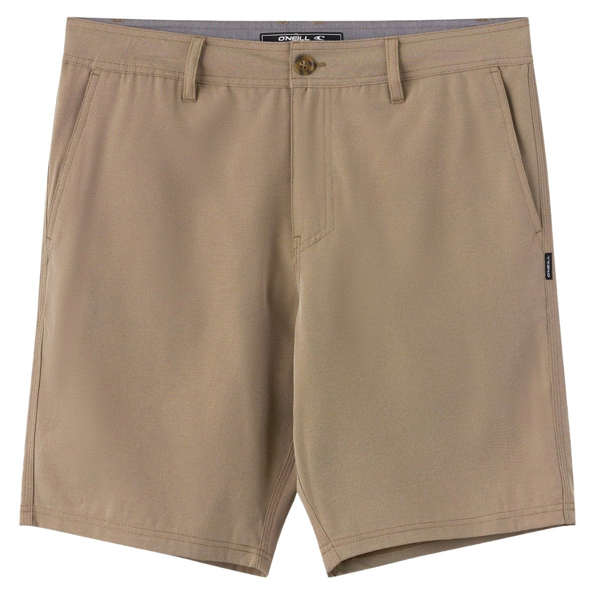 O'Neill Reserve Light Check 19" Hybrid Boardshorts Dark Khaki - BoardCo
