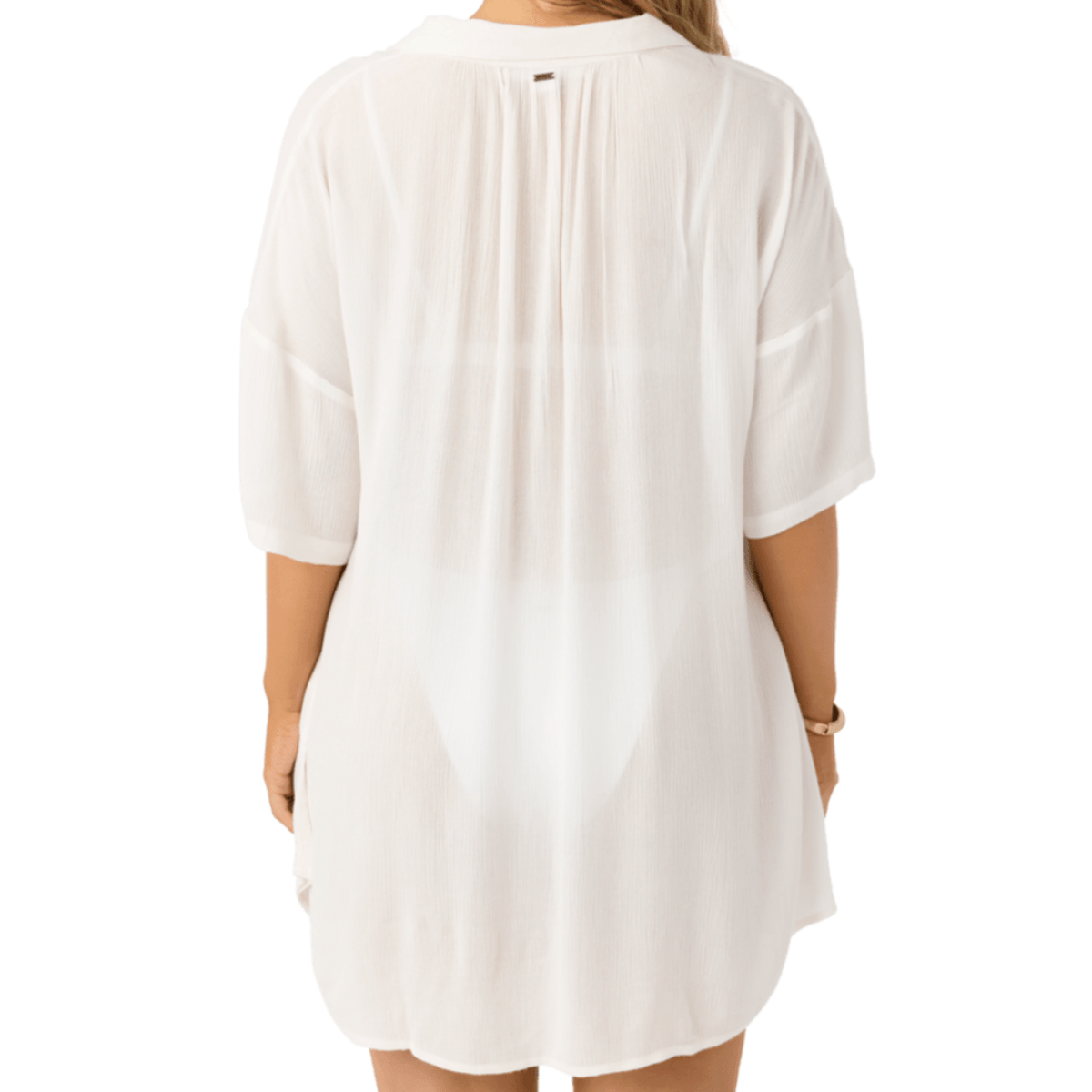 O'Neill Saltwater Solids Carlee Cover Up in Vanilla - BoardCo
