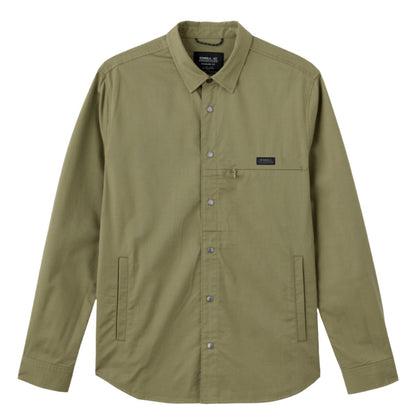 O'Neill TRVLR Drifter Overshirt in Deep Lichen Green - BoardCo