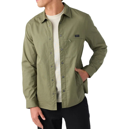 O'Neill TRVLR Drifter Overshirt in Deep Lichen Green - BoardCo