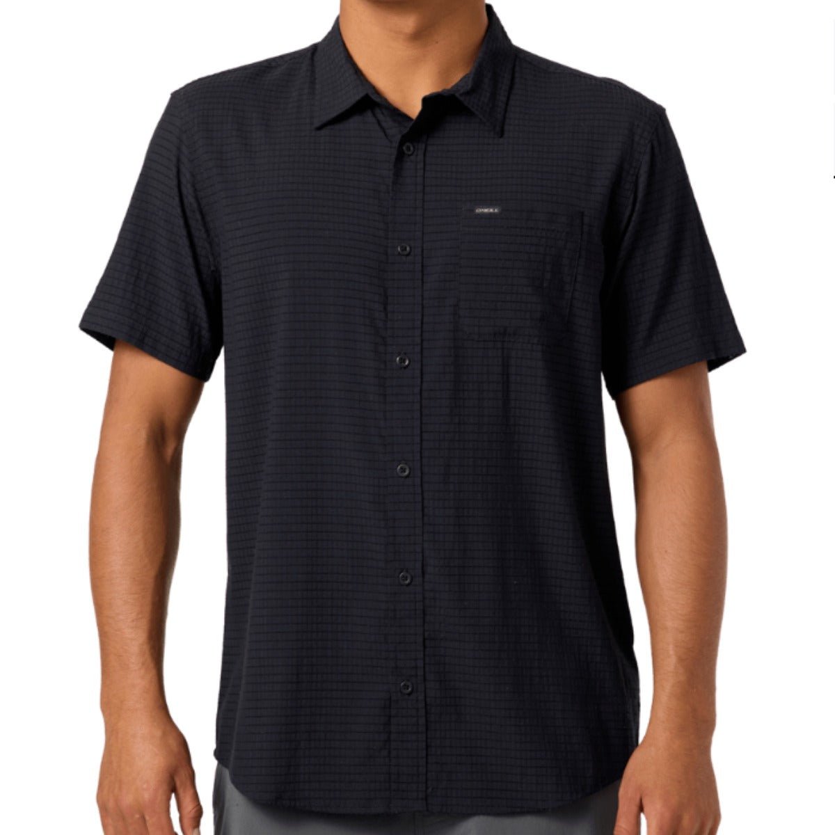 O'Neill TRVLR Perforated Standard Fit Shirt in Black - BoardCo