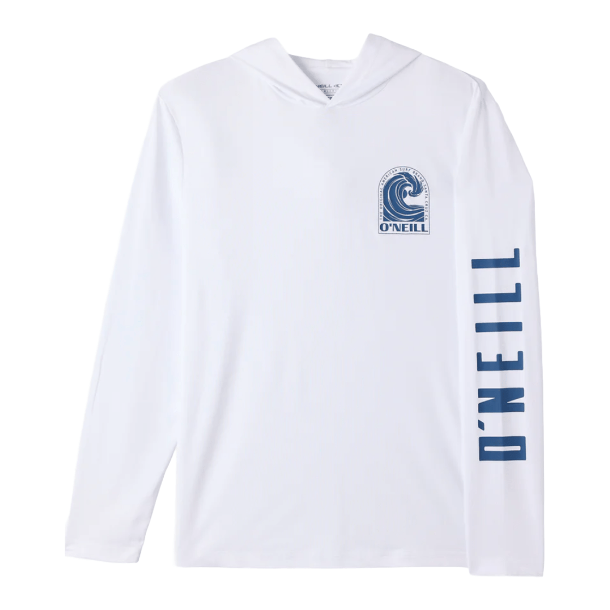 O'Neill TRVLR UPF Swell Hooded Long Sleeve in White - BoardCo